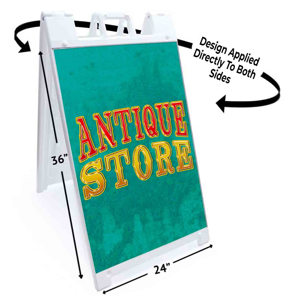 ANTIQUE STORE Signicade 24×36 Aframe Sidewalk Sign Banner Decal VINTAGE CHAIRS