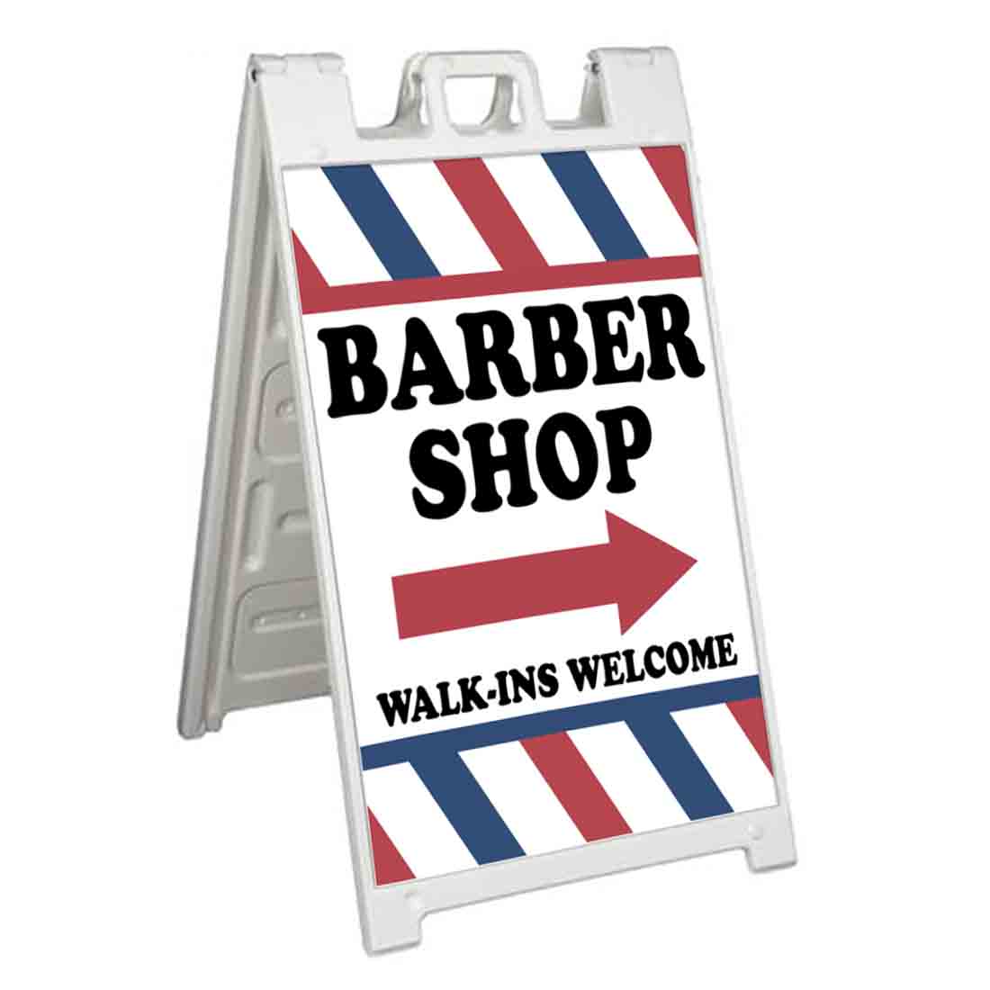 BARBER SHOP RIGHT ARROW Signicade 24x36 Aframe Sidewalk Sign Banner Decal - Picture 4 of 9