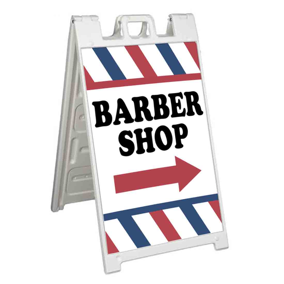 BARBER SHOP RIGHT ARROW Signicade 24×36 Aframe Sidewalk Sign Banner Decal SALON
