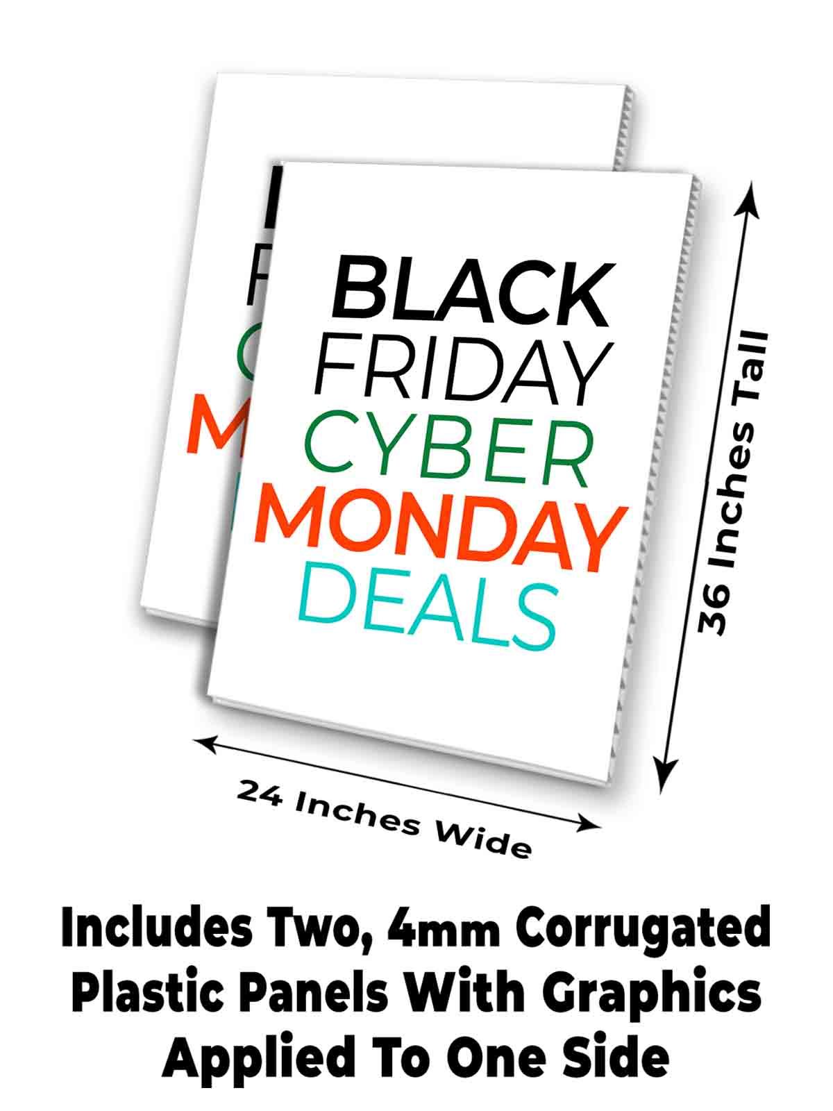 BLACK FRIDAY CYBER MONDAY Signicade 24x36 Aframe Sidewalk Decal Sign Banner SALE - Picture 7 of 9