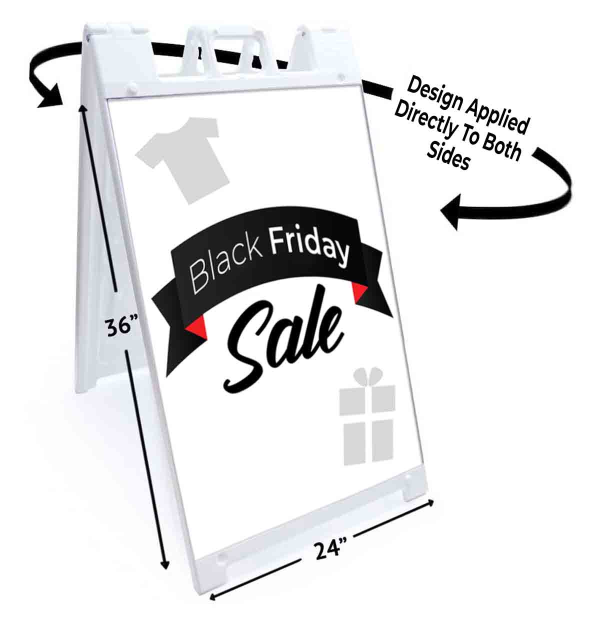 BLACK FRIDAY SALE Signicade 24×36 Aframe Sidewalk Decal Sign Banner HOLIDAY