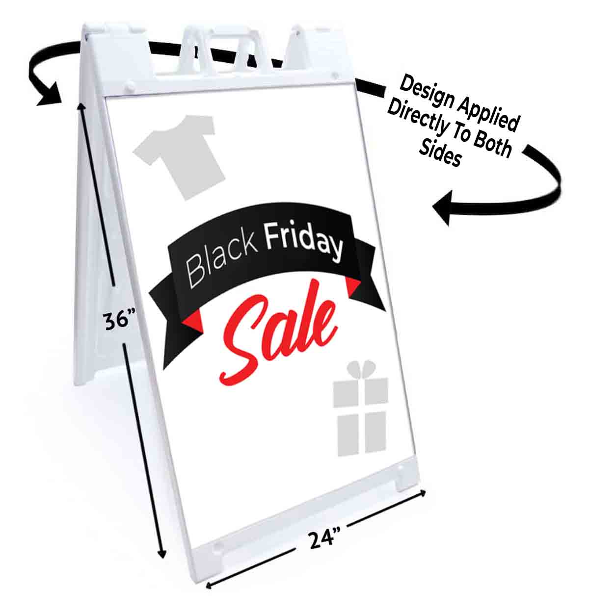 BLACK FRIDAY SALE Signicade 24×36 Aframe Sidewalk Decal Sign Banner HOLIDAY