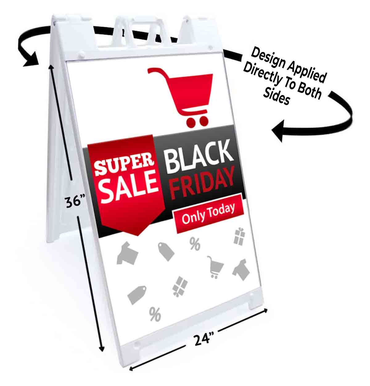 BLACK FRIDAY SUPER SALE Signicade 24×36 Aframe Sidewalk Decal Sign Banner SALE