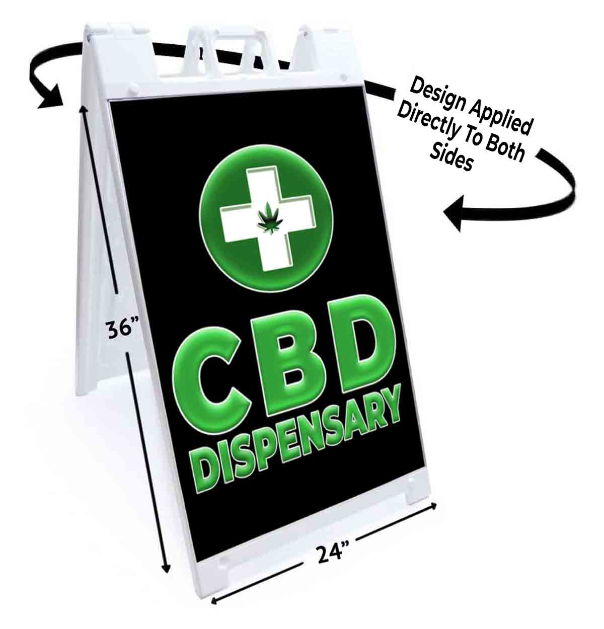 CBD APOTHEKE Signikade 24x36 Aframe Bürgersteig Schild Banner Aufkleber CANNABIDIOL - Bild 4 von 9