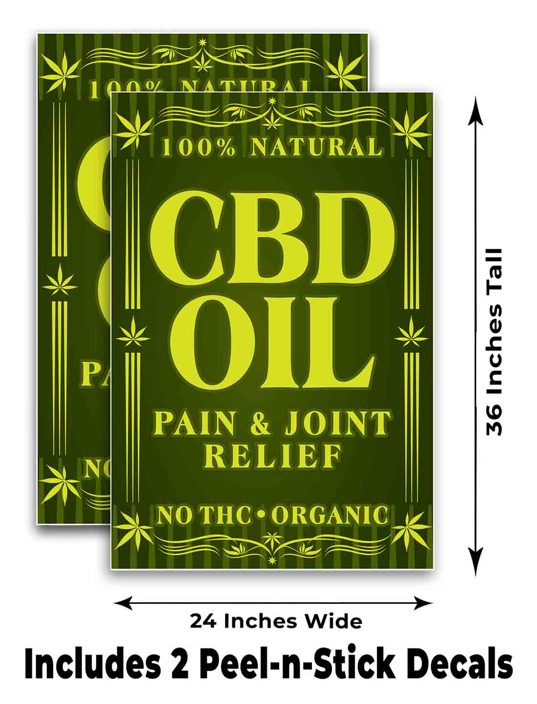 CBD OIL PAIN & JOINT RELIEF Signicade 24x36 Aframe Sidewalk Sign Banner ...