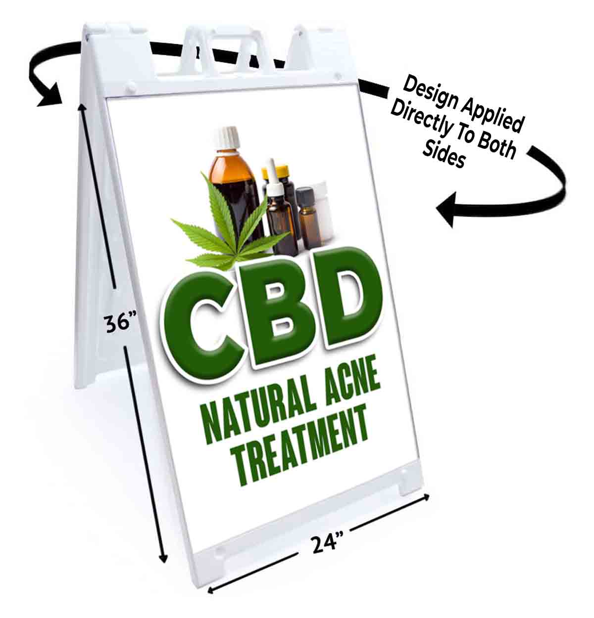 CBS NATURAL ACNE TREATMENT Signicade 24×36 Aframe Sidewalk Sign Banner Decal