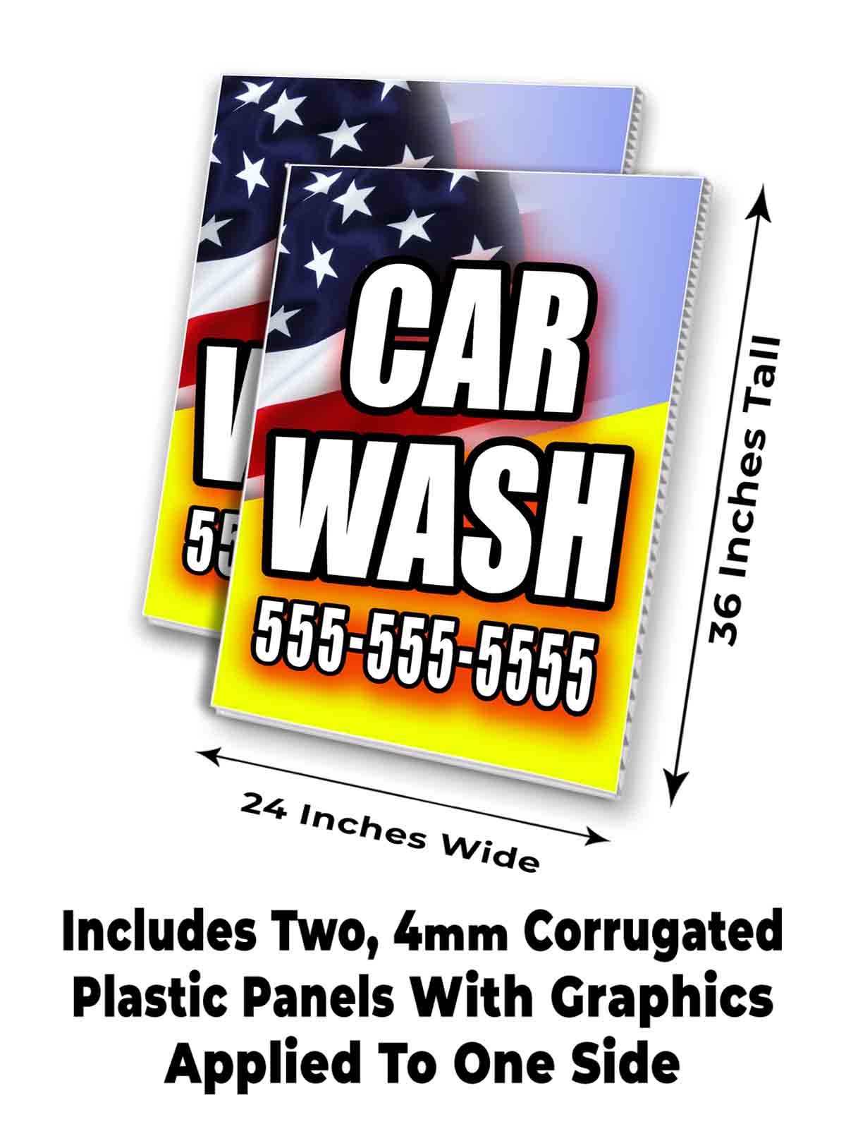 CUSTOMIZABLE CAR WASH OPEN Signicade 24x36 Aframe Sidewalk Sign Banner Decal - Picture 7 of 9