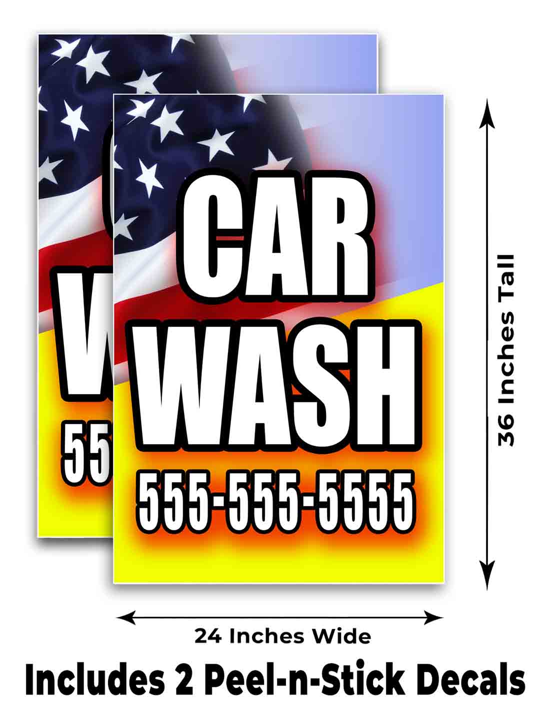 CUSTOMIZABLE CAR WASH OPEN Signicade 24x36 Aframe Sidewalk Sign Banner Decal - Picture 6 of 9