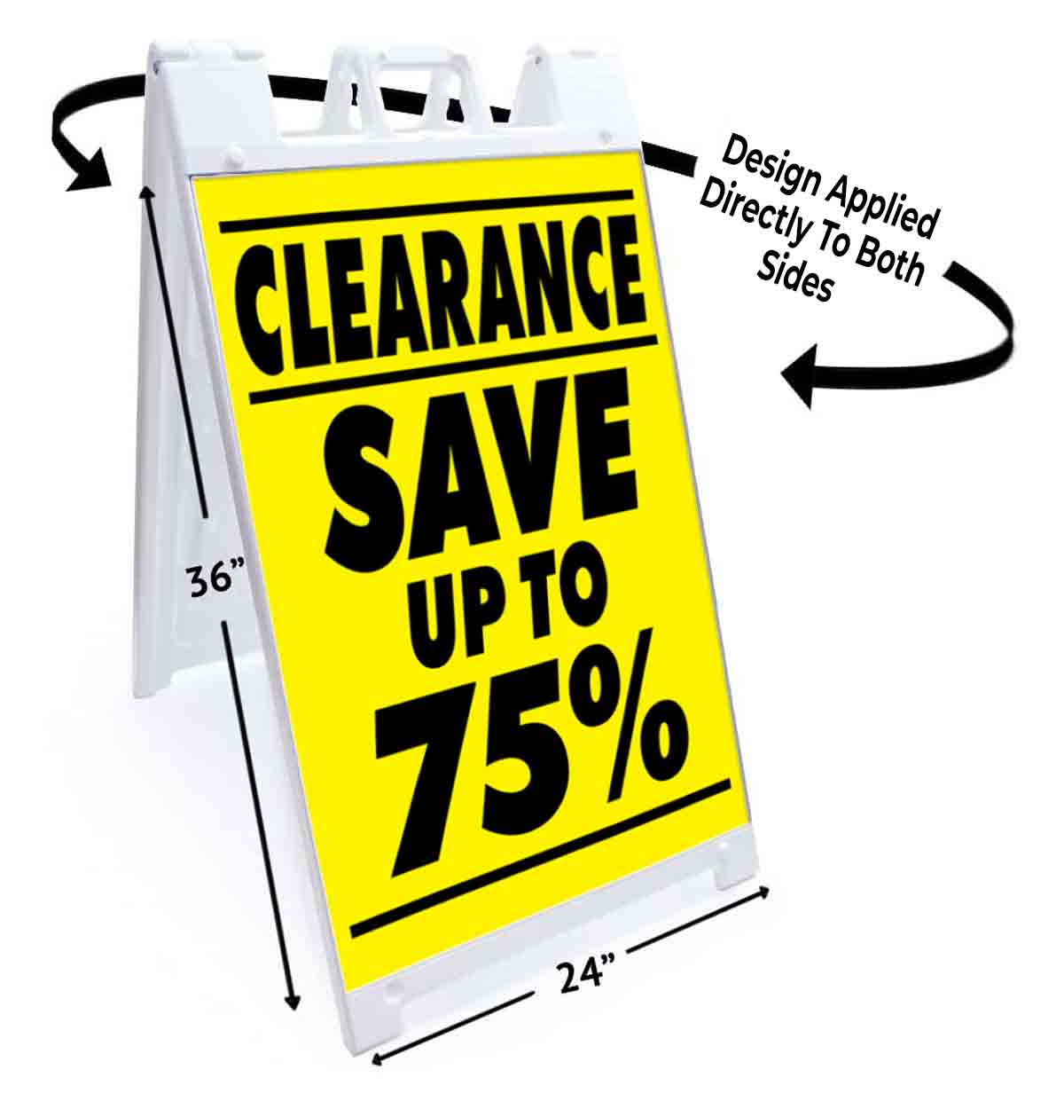 CLEARANCE SAVE UP TO 75% Signicade 24×36 Aframe Sidewalk Sign Banner Decal SALE