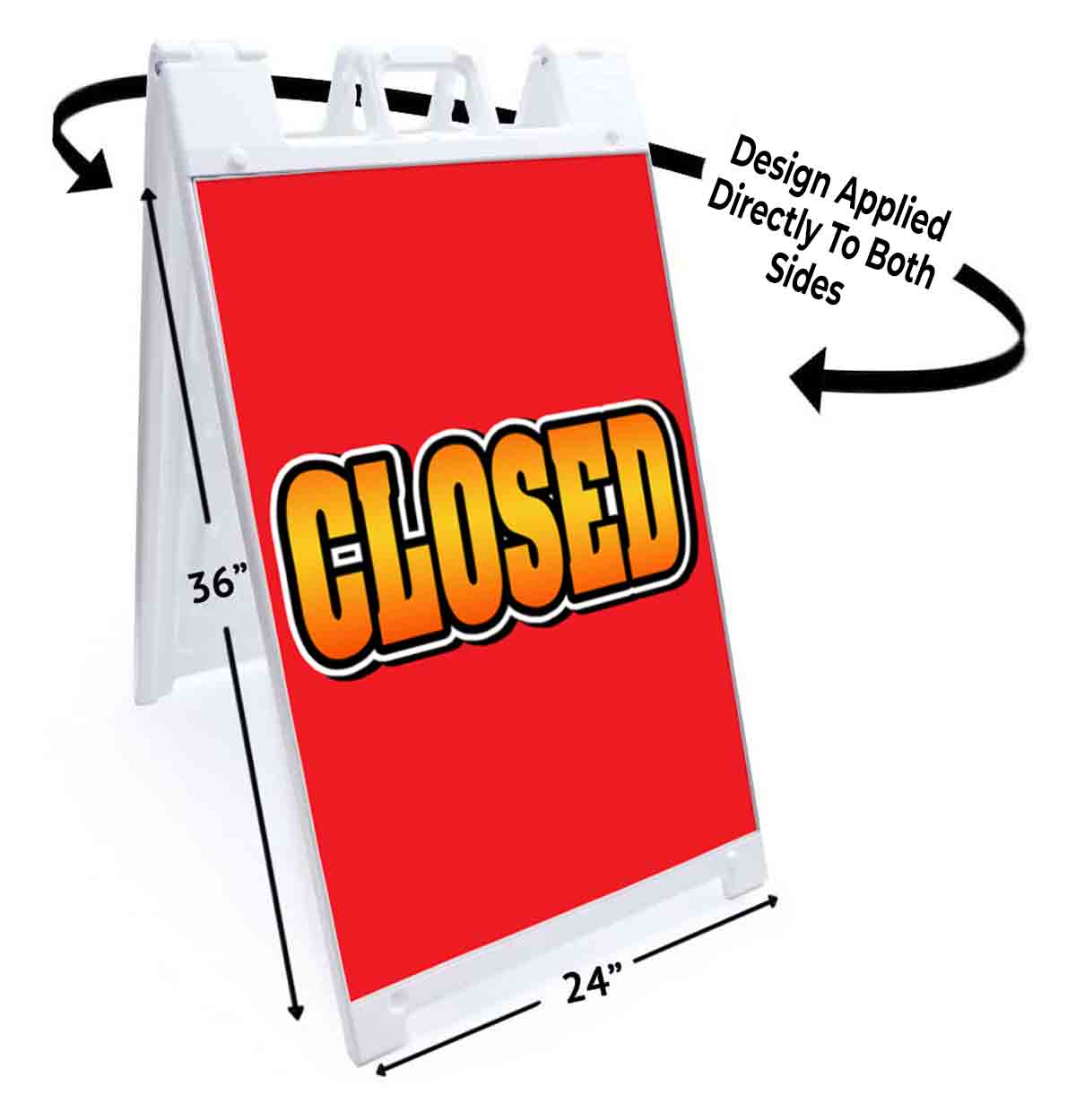 CLOSED Signicade 24×36 Aframe Sidewalk Sign Banner Decal UNAVAILABLE