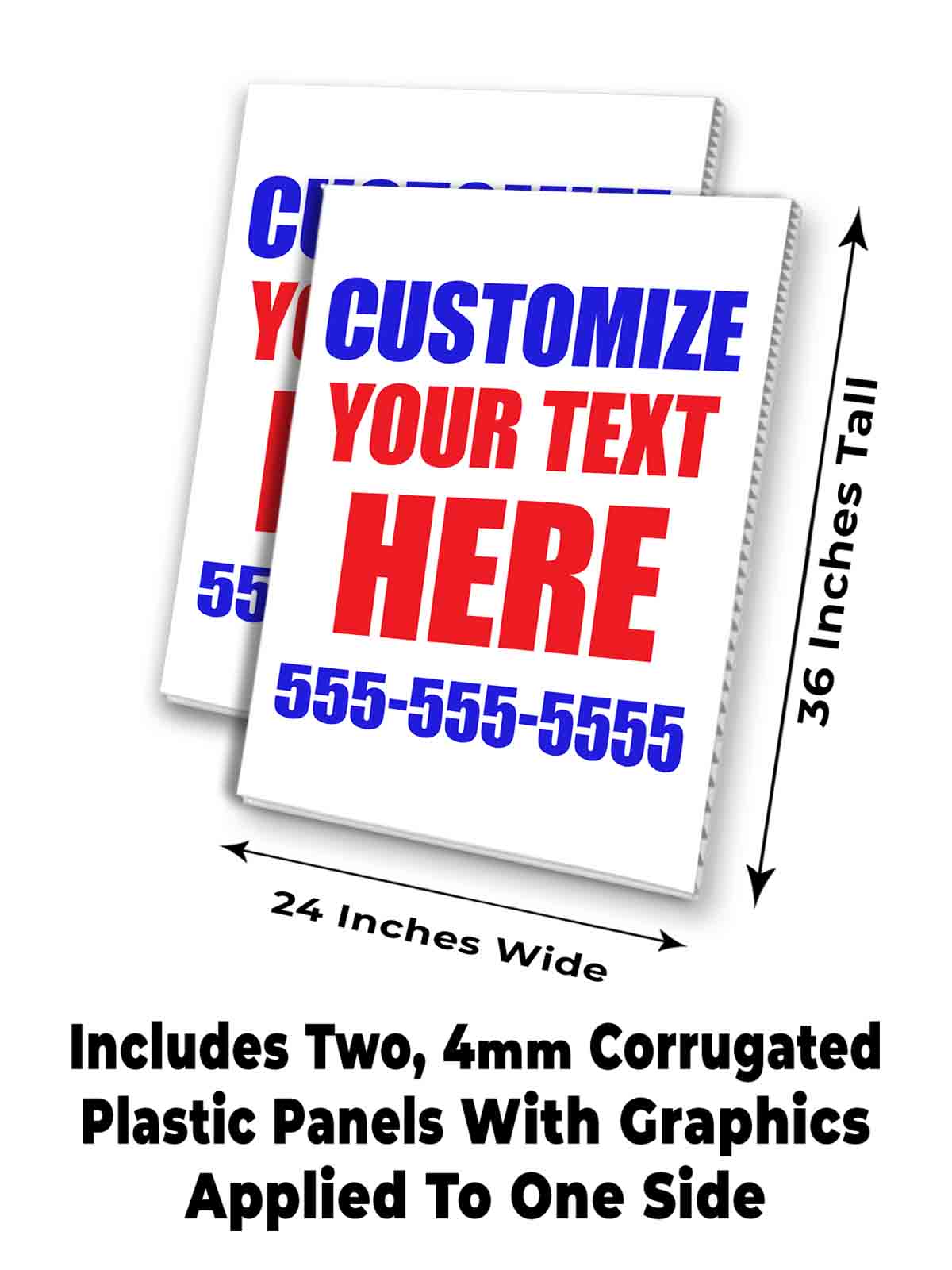 CUSTOMIZE YOUR TEXT HERE Signicade 24x36 Aframe Sidewalk Sign Banner Decal - Picture 7 of 9