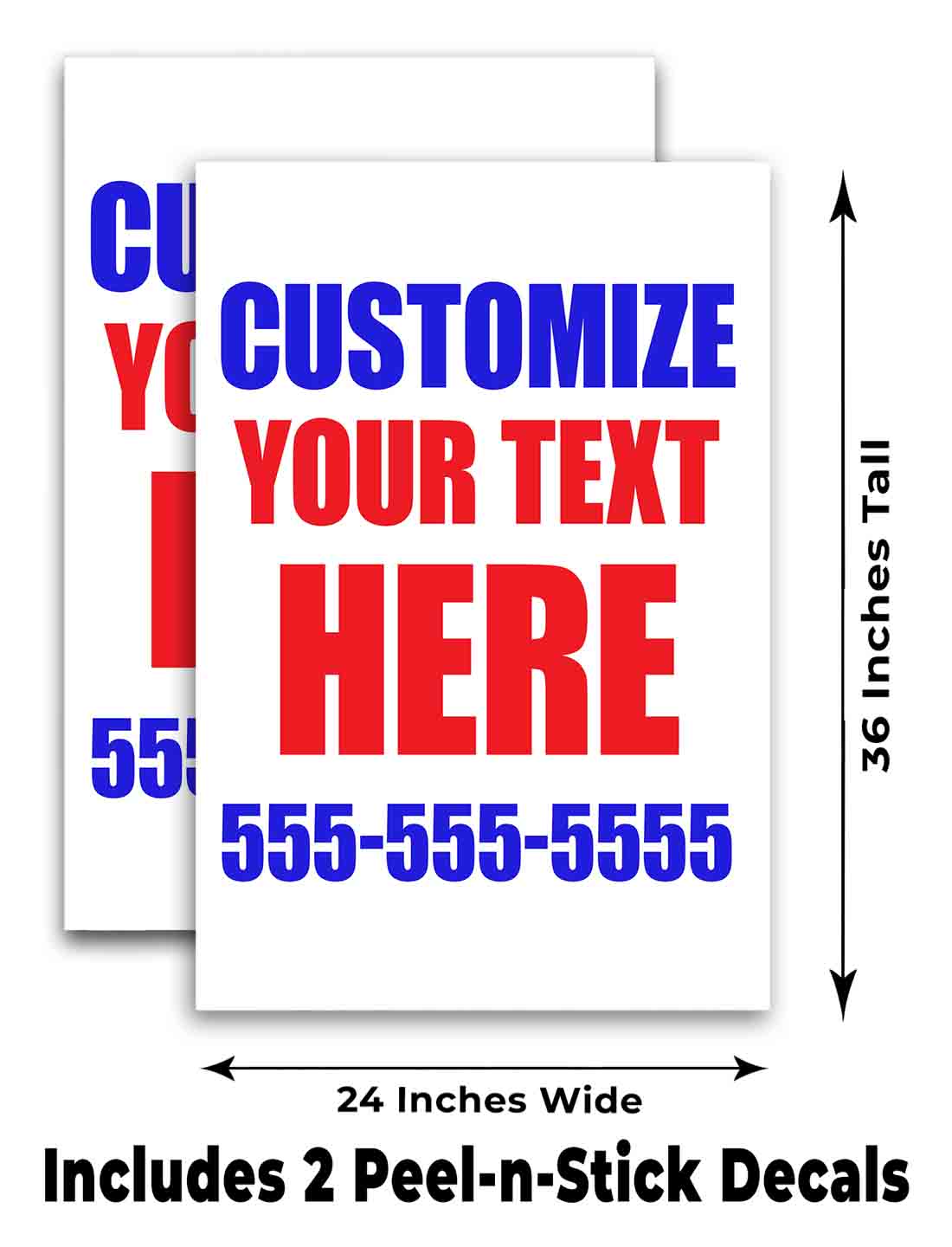 CUSTOMIZE YOUR TEXT HERE Signicade 24x36 Aframe Sidewalk Sign Banner Decal - Picture 6 of 9