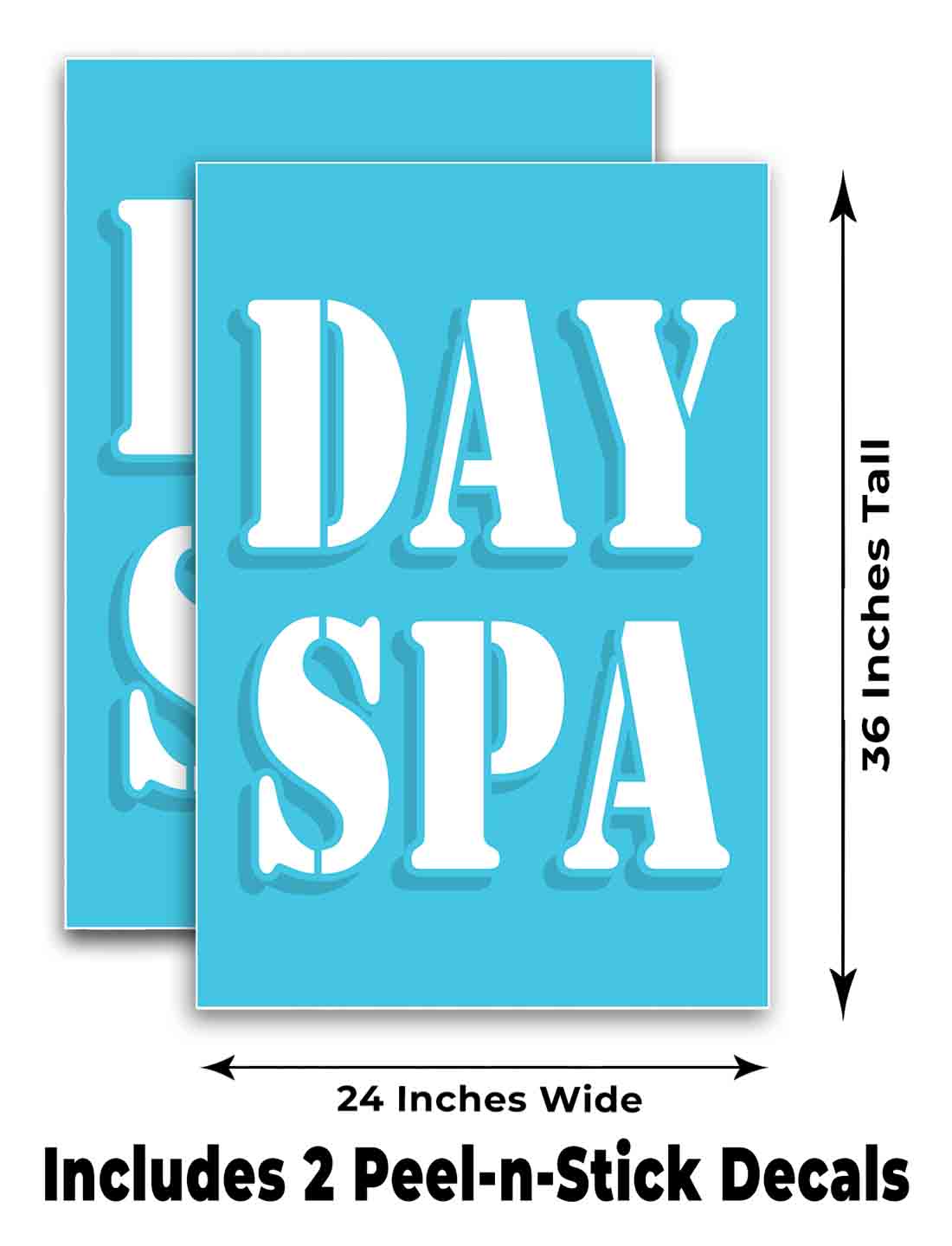 DAY SPA Signicade 24x36 Aframe Sidewalk Sign Banner Decal RESORT - Picture 6 of 9