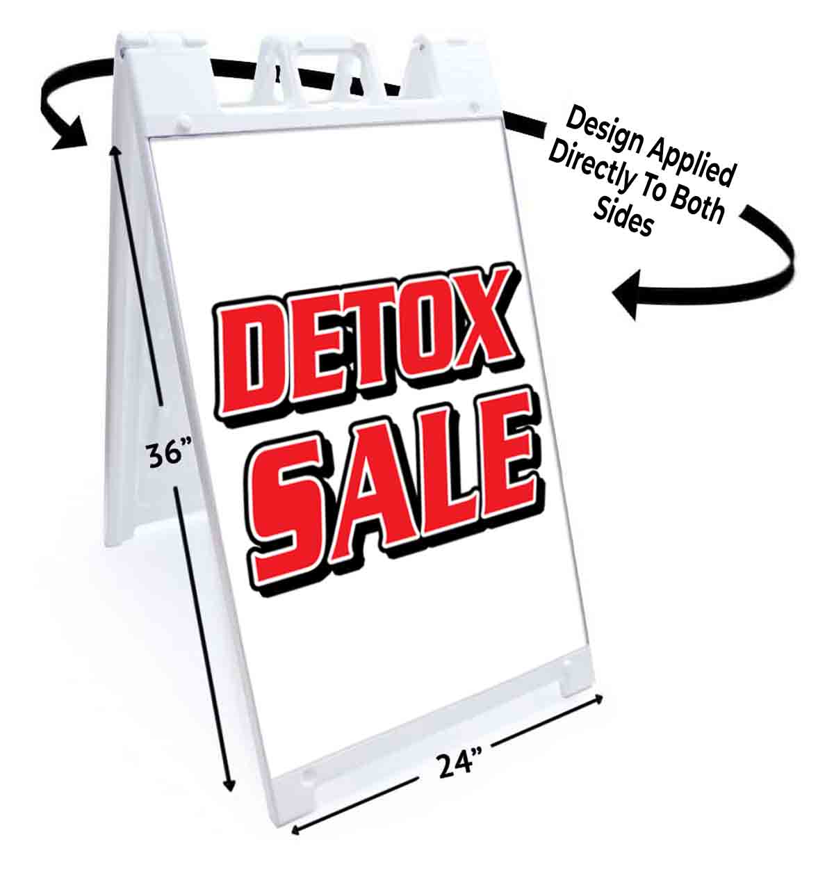 DETOX SALE Signicade 24×36 Aframe Sidewalk Sign Banner Decal