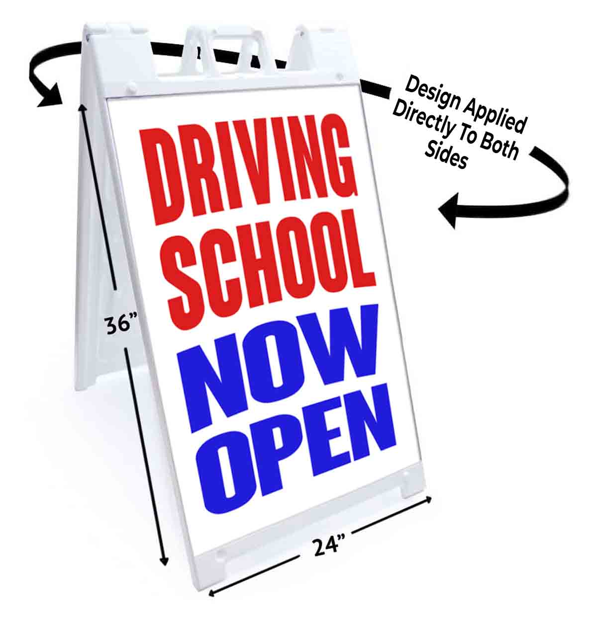 DRIVING SCHOOL OPEN Signicade 24×36 Aframe Sidewalk Sign Banner Decal