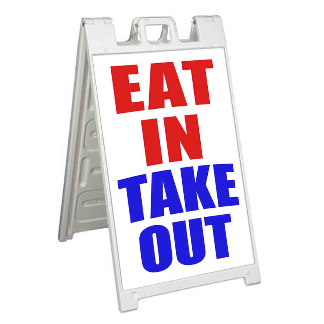 EAT IN TAKE OUT Signicade 24×36 Aframe Sidewalk Sign Banner Decal TAKEOUT