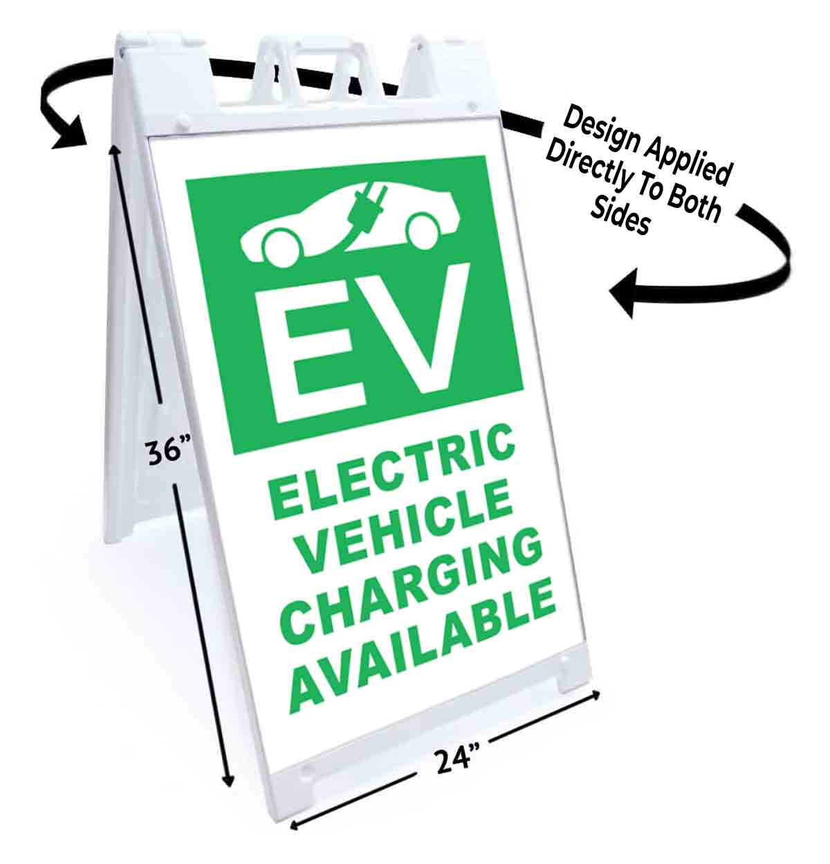ELECTRIC VEHICLE CHARGING Signicade 24×36 Aframe Sidewalk Sign Banner Decal