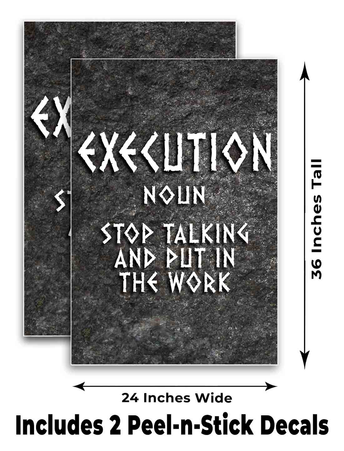 EXECUTION DEFINITION Signicade 24x36 Aframe Sidewalk Sign Banner Decal INSPIRE - Picture 6 of 9
