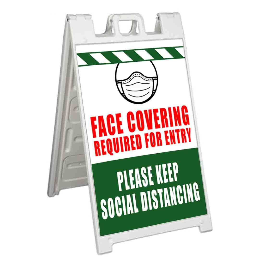 FACE COVERING REQUIRED Signicade 24×36 Aframe Sidewalk Sign Banner Decal