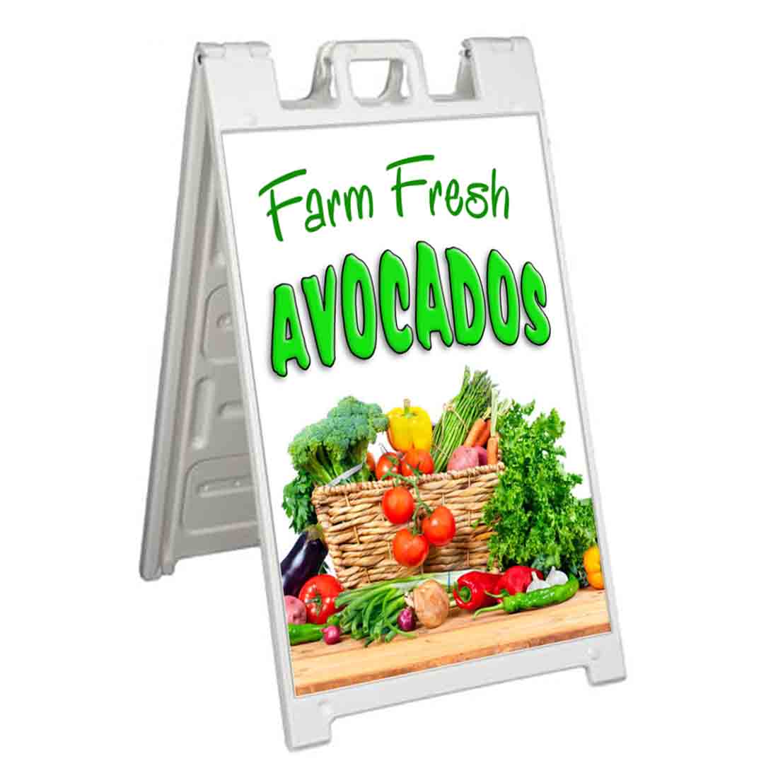 FARM FRESH AVOCADOS Signicade 24×36 Aframe Sidewalk Sign Banner Decal FRUIT