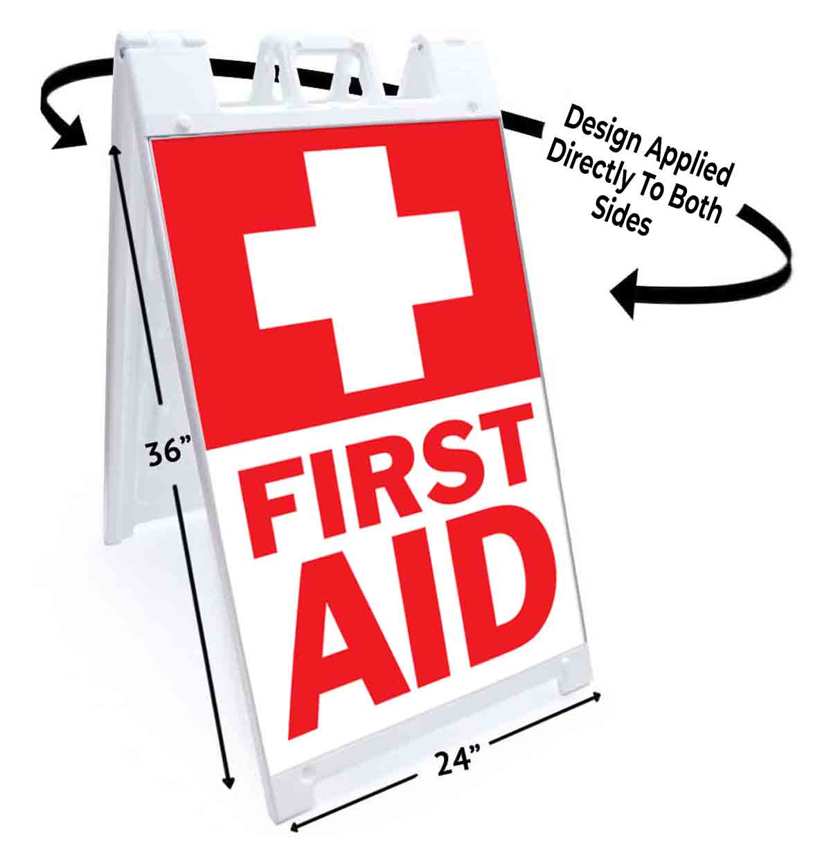 ERSTE HILFE Signicade 24x36 Rahmen Bürgersteig Schild Banner Aufkleber MEDIZIN - Bild 4 von 9