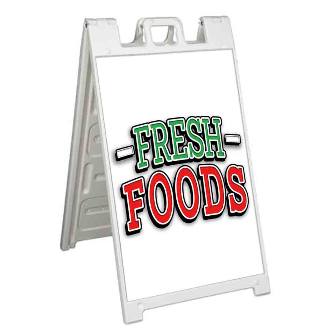 FRESH FOODS Signicade 24×36 Aframe Sidewalk Sign Banner Decal PRODUCE