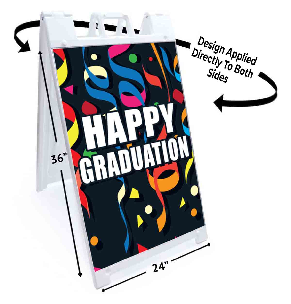 HAPPY GRADUATION Signicade 24×36 Aframe Sidewalk Sign Banner Decal COMMENCEMENT