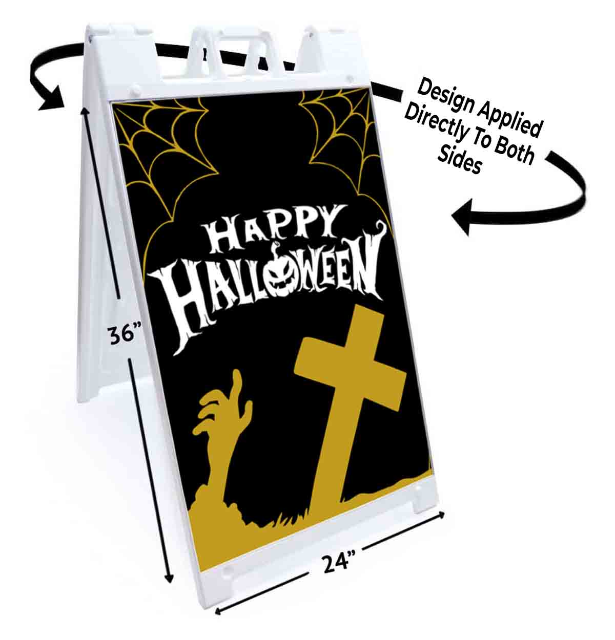 HAPPY HALLOWEEN Signicade 24×36 Aframe Sidewalk Sign Banner Decal HOLIDAY