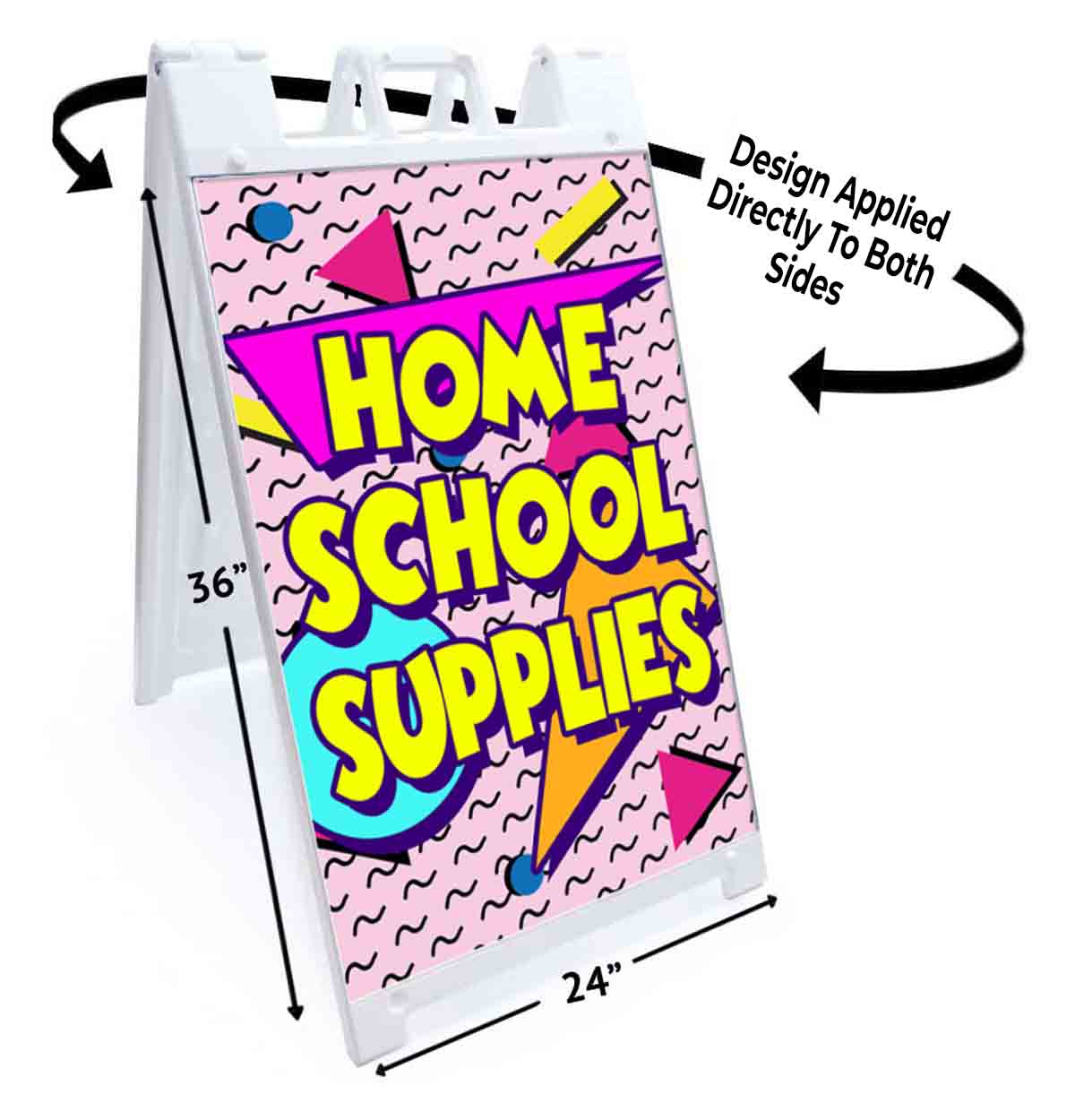 HOME SCHOOL SUPPLIES Signicade 24×36 Aframe Sidewalk Sign Banner Decal
