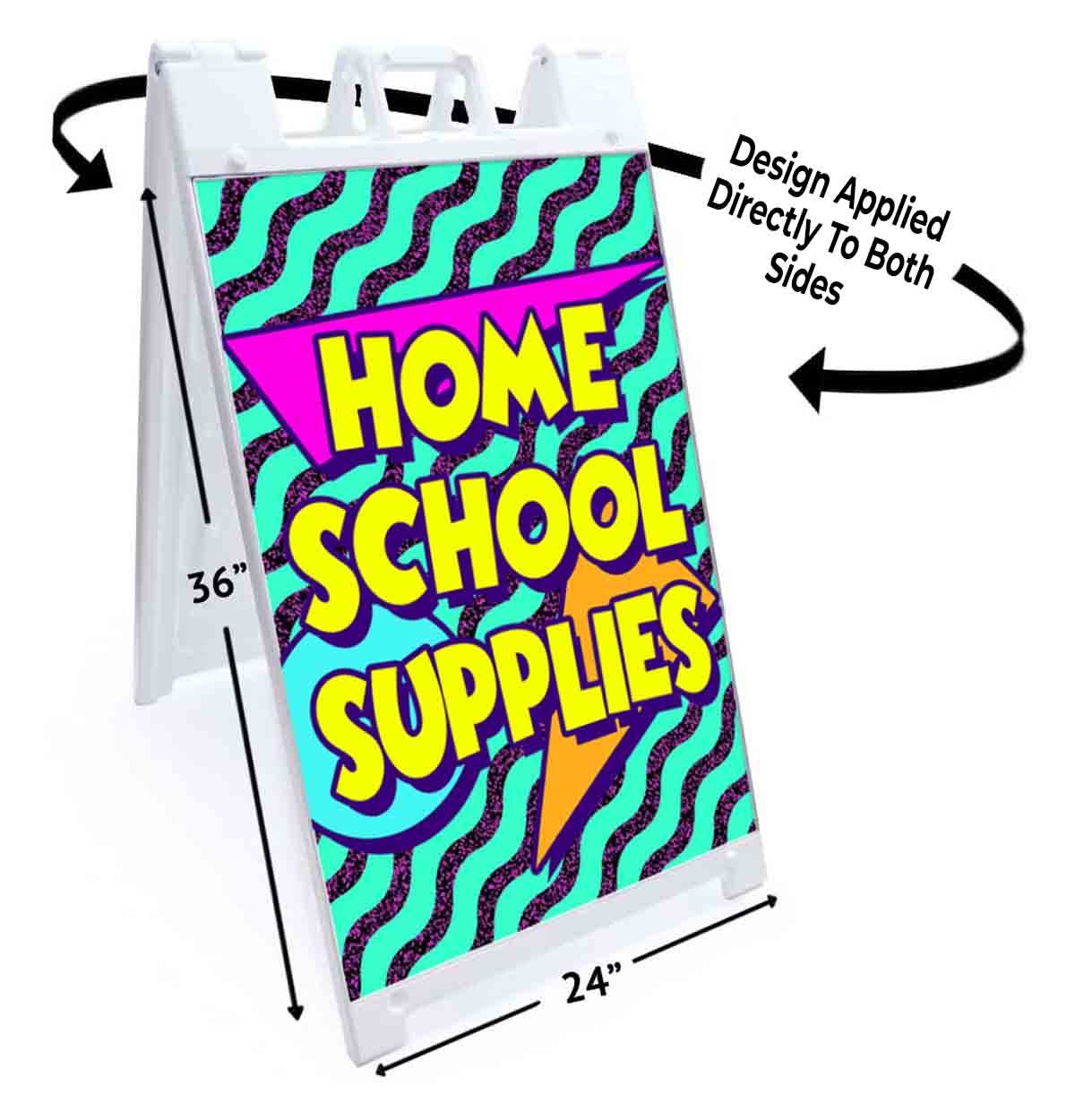 HOME SCHOOL SUPPLIES Signicade 24×36 Aframe Sidewalk Sign Banner Decal
