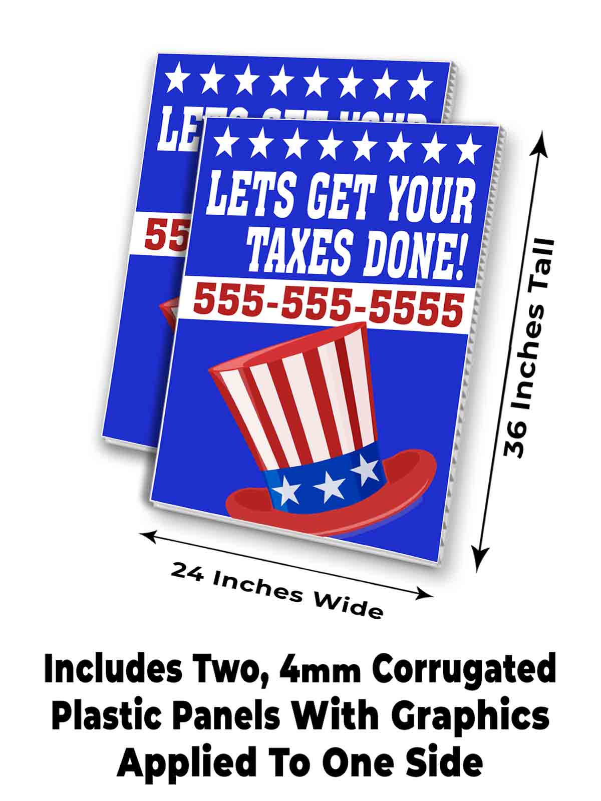 ANPASSBAR GET TAX DONE Signikade 24x36 Aframe Bürgersteig Schild Banner Aufkleber - Bild 7 von 9