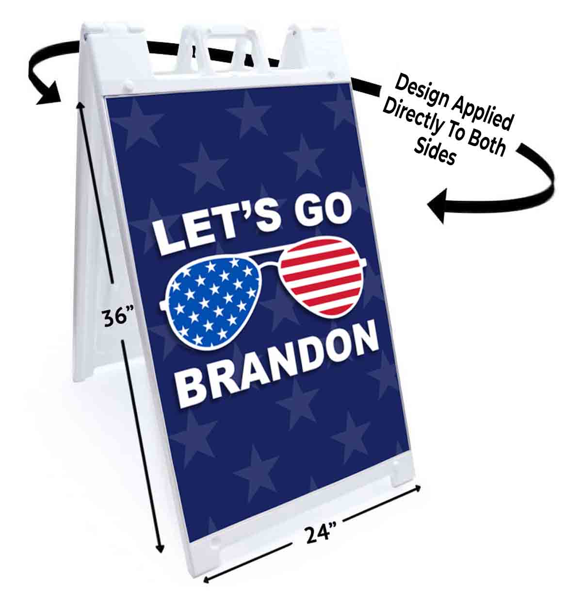 LGB SUNGLASSES Signicade 24×36 Aframe Sidewalk Decal Sign Banner POLITICAL