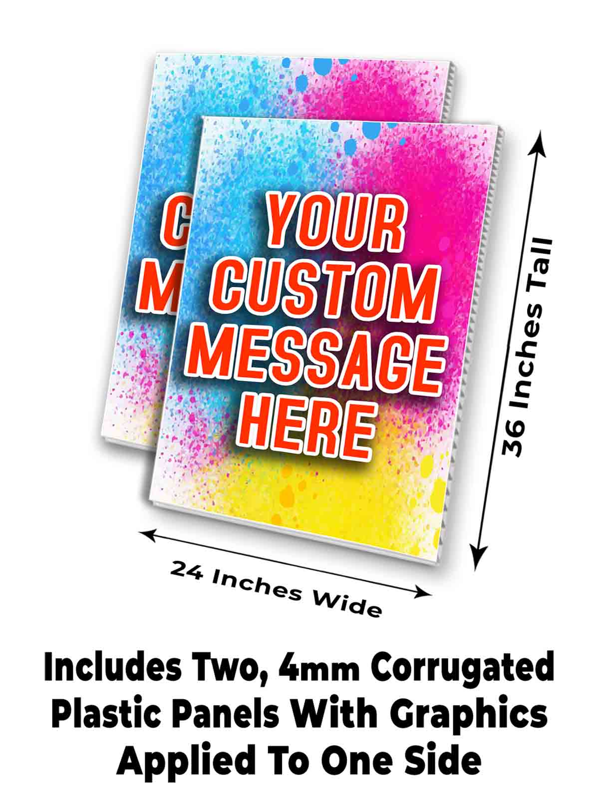 SIMPLE CUSTOM MESSAGE HERE Signicade 24x36 Aframe Sidewalk Sign Banner Decal - Picture 7 of 9