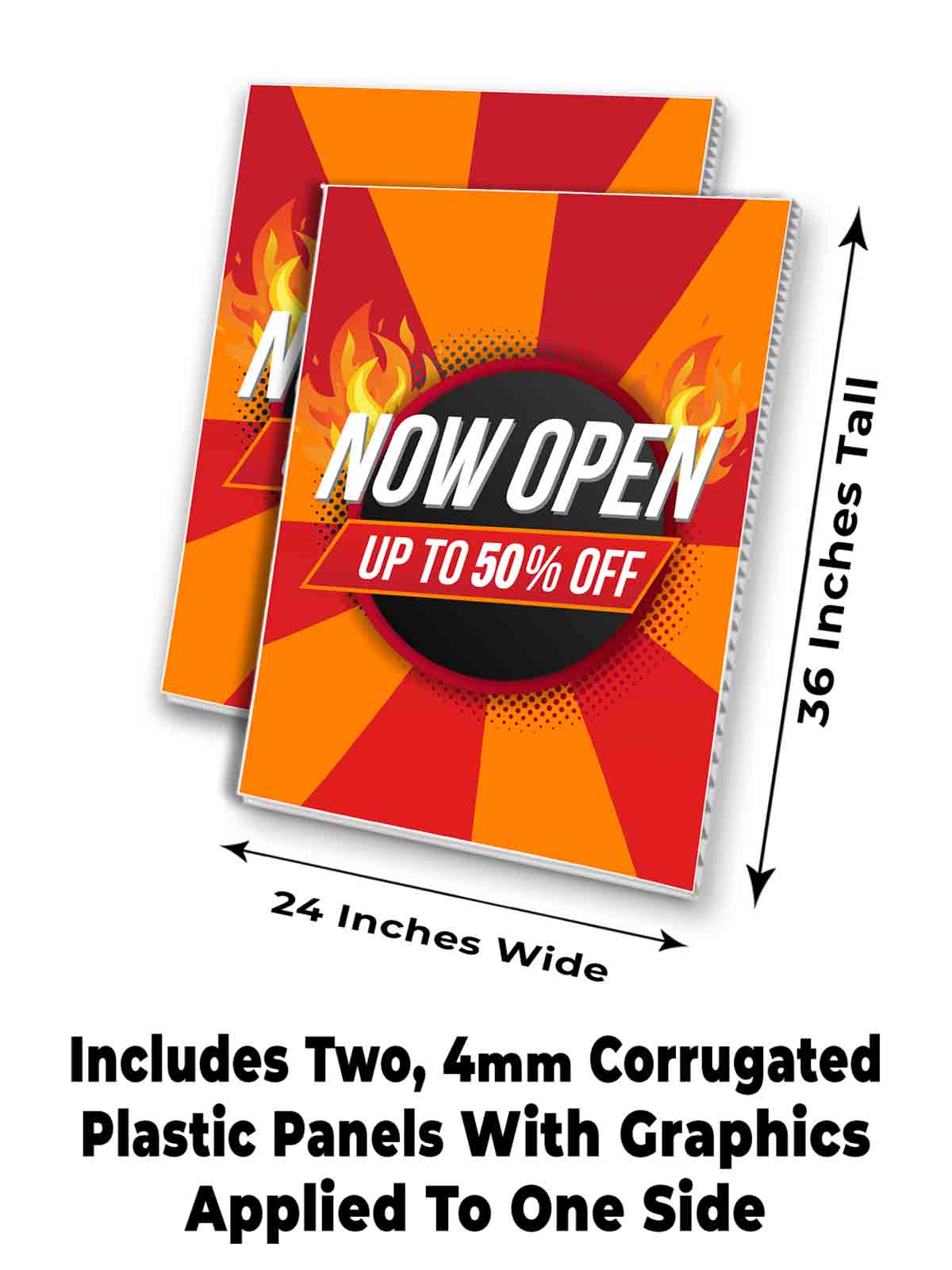 NOW OPEN UP TO 50% OFF Signicade 24x36 Aframe Sidewalk Sign Banner Decal SALE - Picture 7 of 9