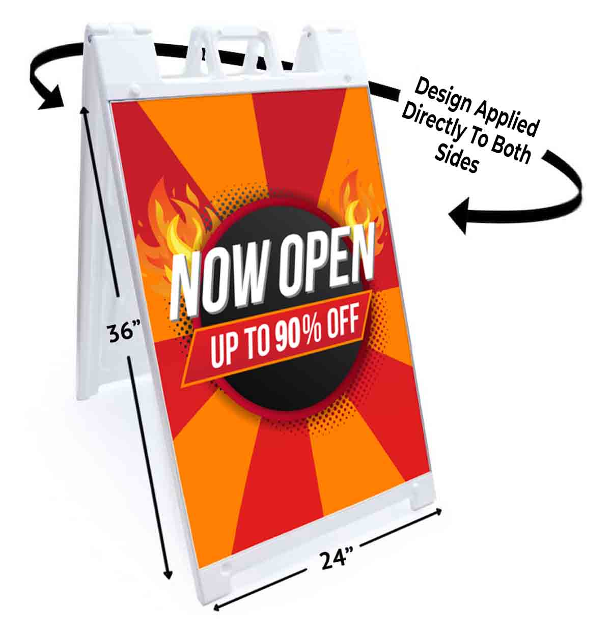 NOW OPEN UP TO 90% OFF SALE Signicade 24×36 Aframe Sidewalk Sign Banner Decal