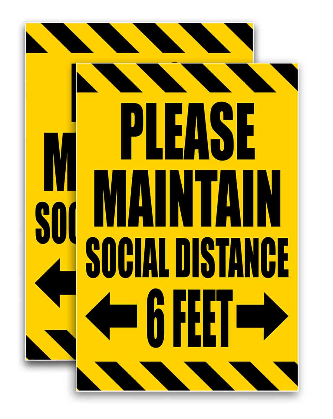 Please Maintain Social Distance 6 Feet (24
