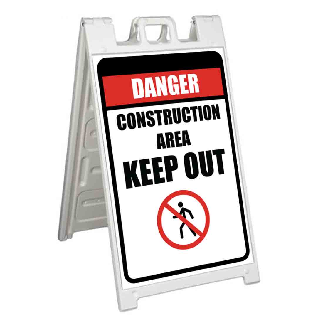DANGER CONSTRUCTION AREA Signicade 24×36 Aframe Sidewalk Sign Banner Decal