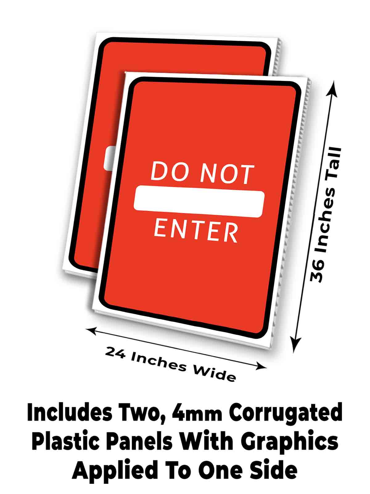 DO NOT ENTER Signicade 24x36 Aframe Sidewalk Sign Banner Decal WARNING - Picture 7 of 9