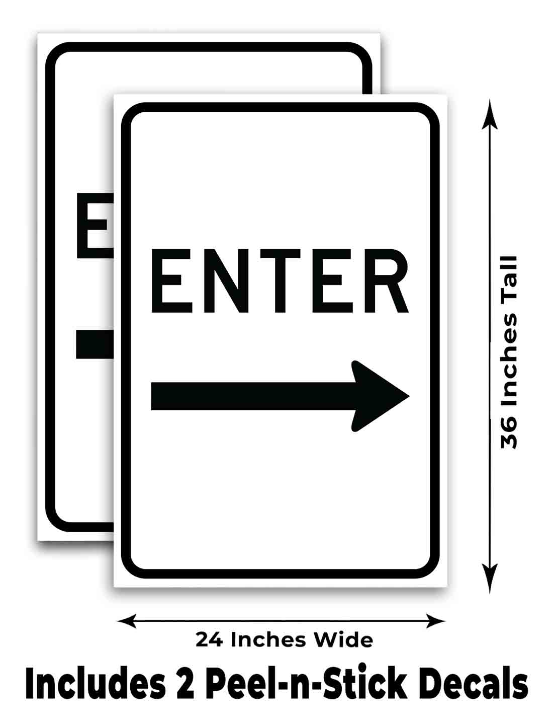 ENTER RIGHT ARROW Signicade 24x36 Aframe Sidewalk Sign Banner Decal DIRECTIONAL - Picture 6 of 9