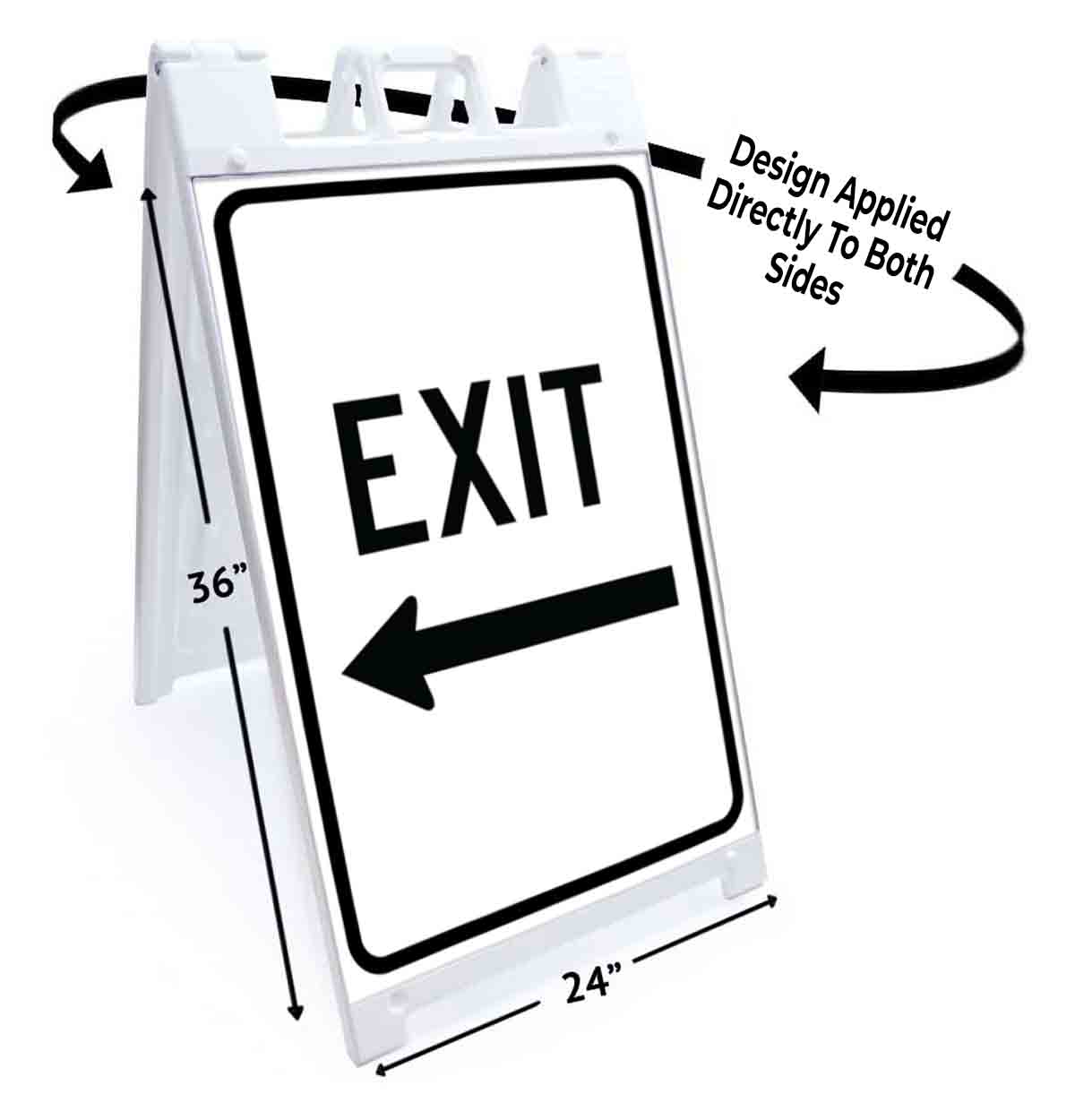 EXIT LEFT ARROW Signicade 24×36 Aframe Sidewalk Sign Banner Decal DIRECTIONAL