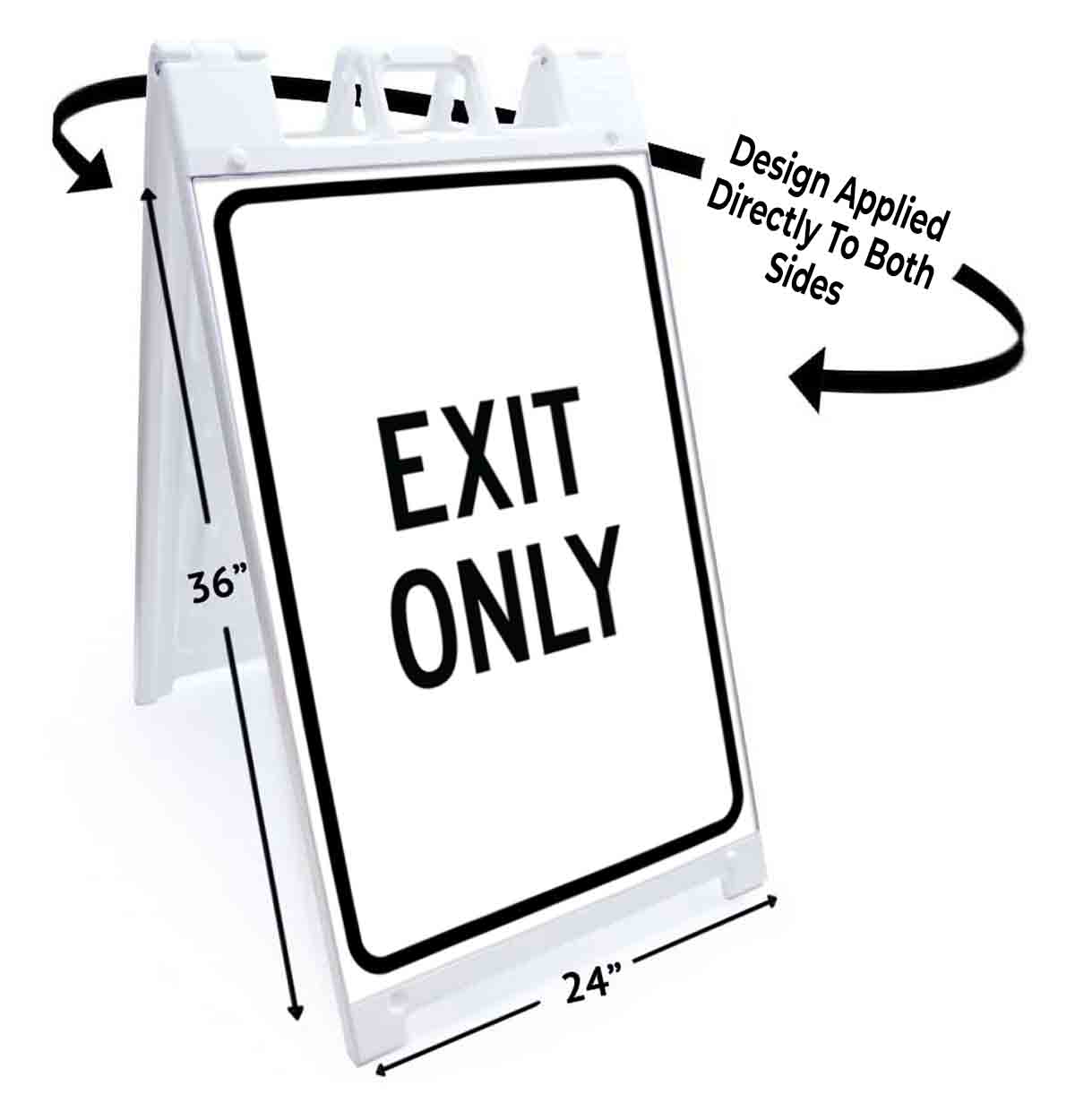EXIT ONLY Signicade 24×36 Aframe Sidewalk Sign Banner Decal DIRECTIONAL