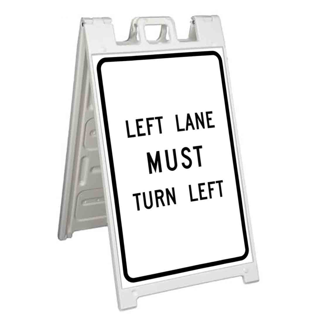 LEFT TURN MUST TURN LEFT Signicade 24×36 Aframe Sidewalk Sign Banner Decal ROAD