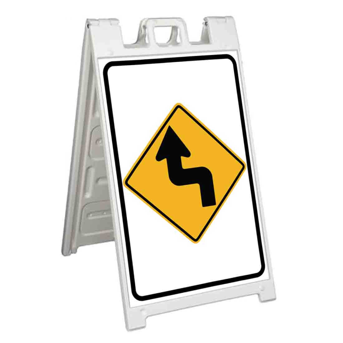 REVERSE TURN LEFT Signicade 24×36 Aframe Sidewalk Sign Banner Decal STREET ROAD