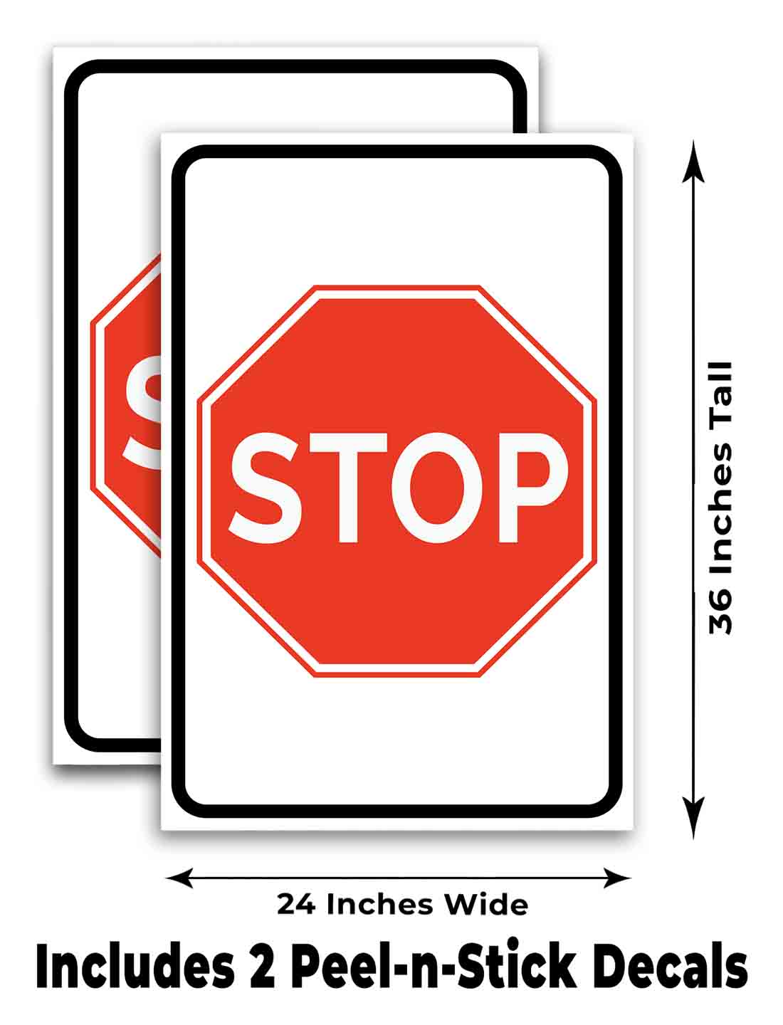 STOP SIGN Signicade 24x36 Aframe Sidewalk Sign Banner Decal ROAD ...