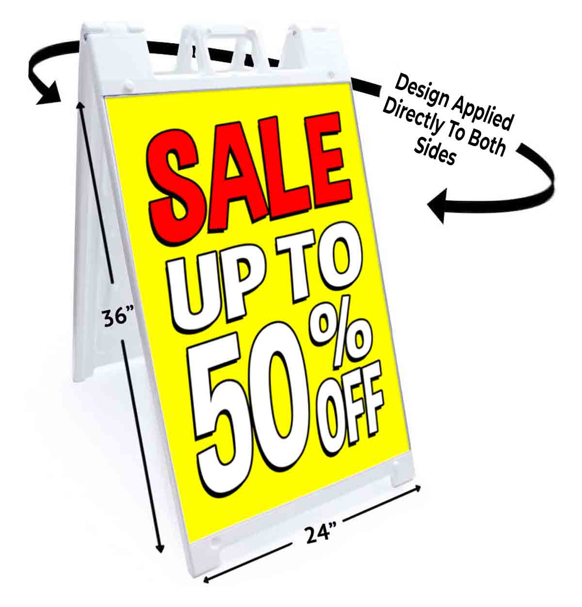 SALE UP TO 50% OFF Signicade 24x36 Aframe Sidewalk Sign Banner Decal DISCOUNT - Picture 4 of 9