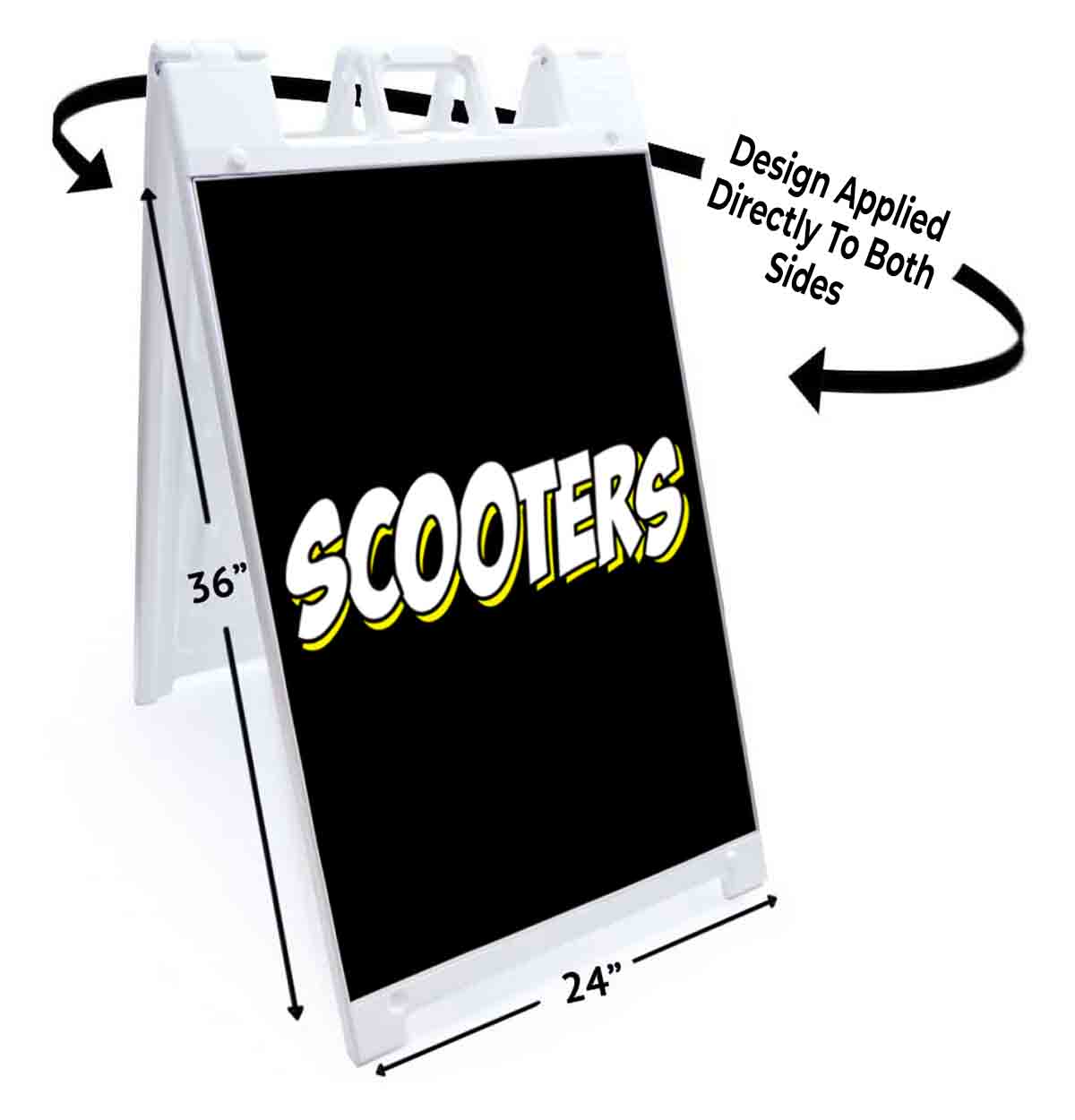 ROLLER Signicade 24x36 Rahmen Bürgersteig Schild Banner Aufkleber MIET ELEKTRISCH - Bild 4 von 9