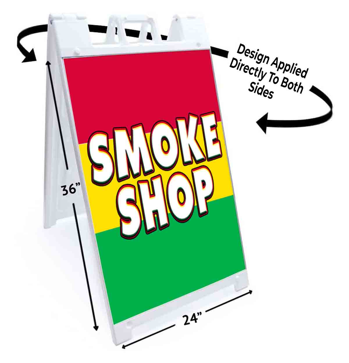 SMOKE SHOP Signicade 24×36 Aframe Sidewalk Sign Banner Decal STORE CIGAR