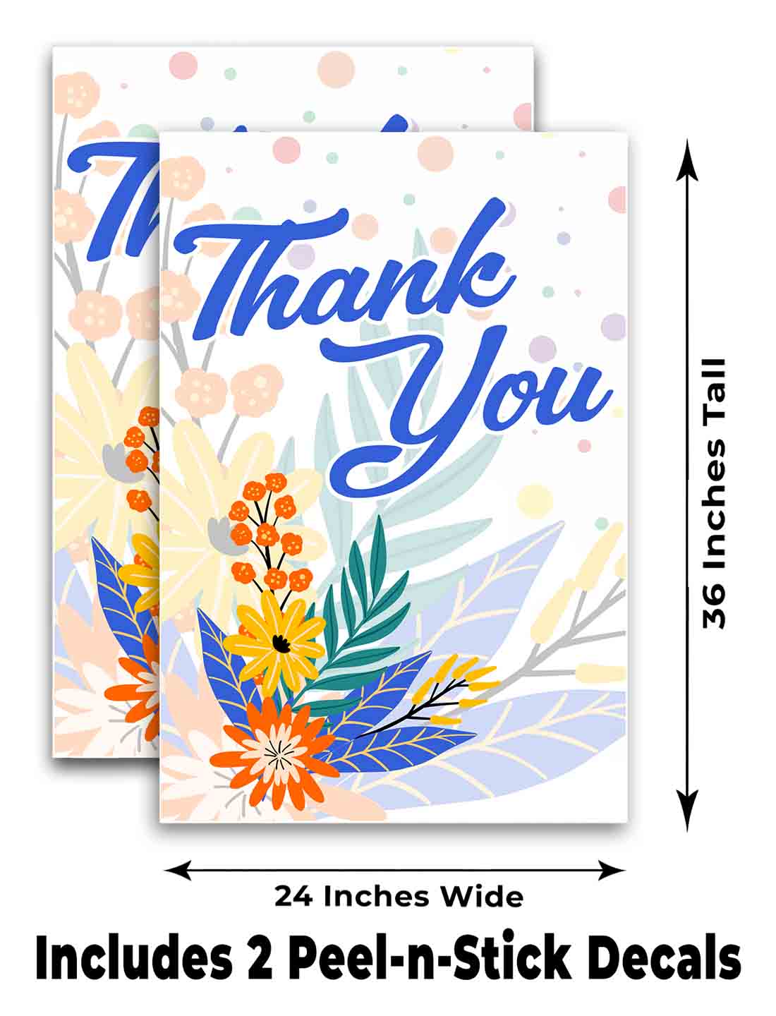 THANK YOU Signicade 24x36 Aframe Sidewalk Decal Sign Banner THANKFUL GRATEFUL - Picture 6 of 9