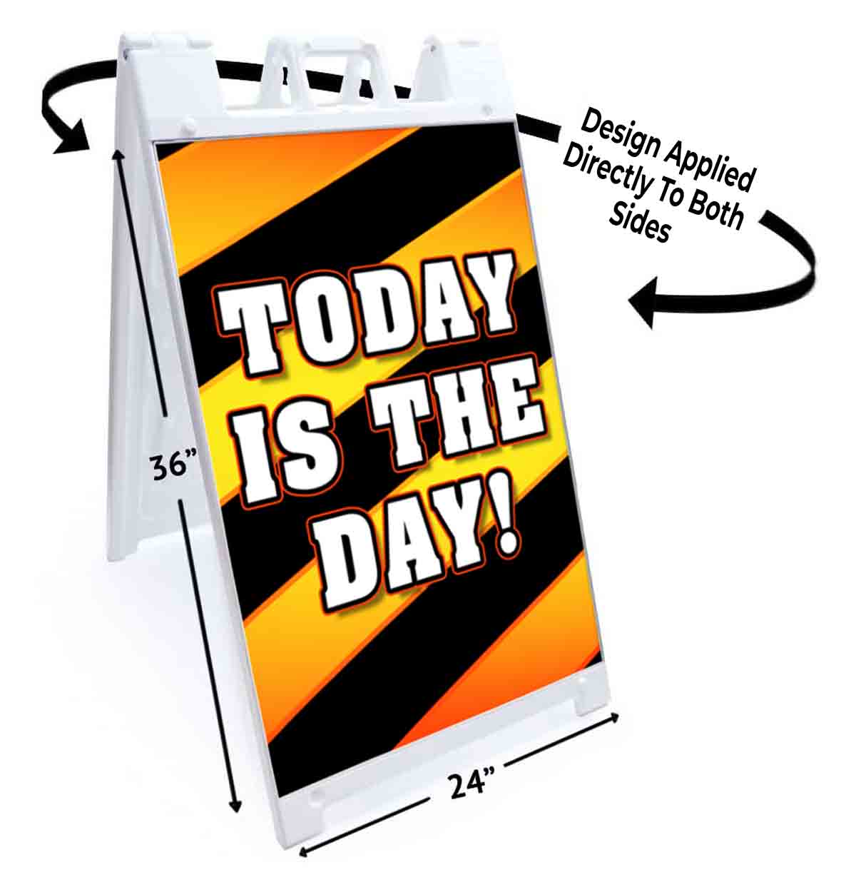 TODAY IS THE DAY Signicade 24x36 Aframe Sidewalk Decal Sign Banner MOTIVATE - Picture 4 of 9
