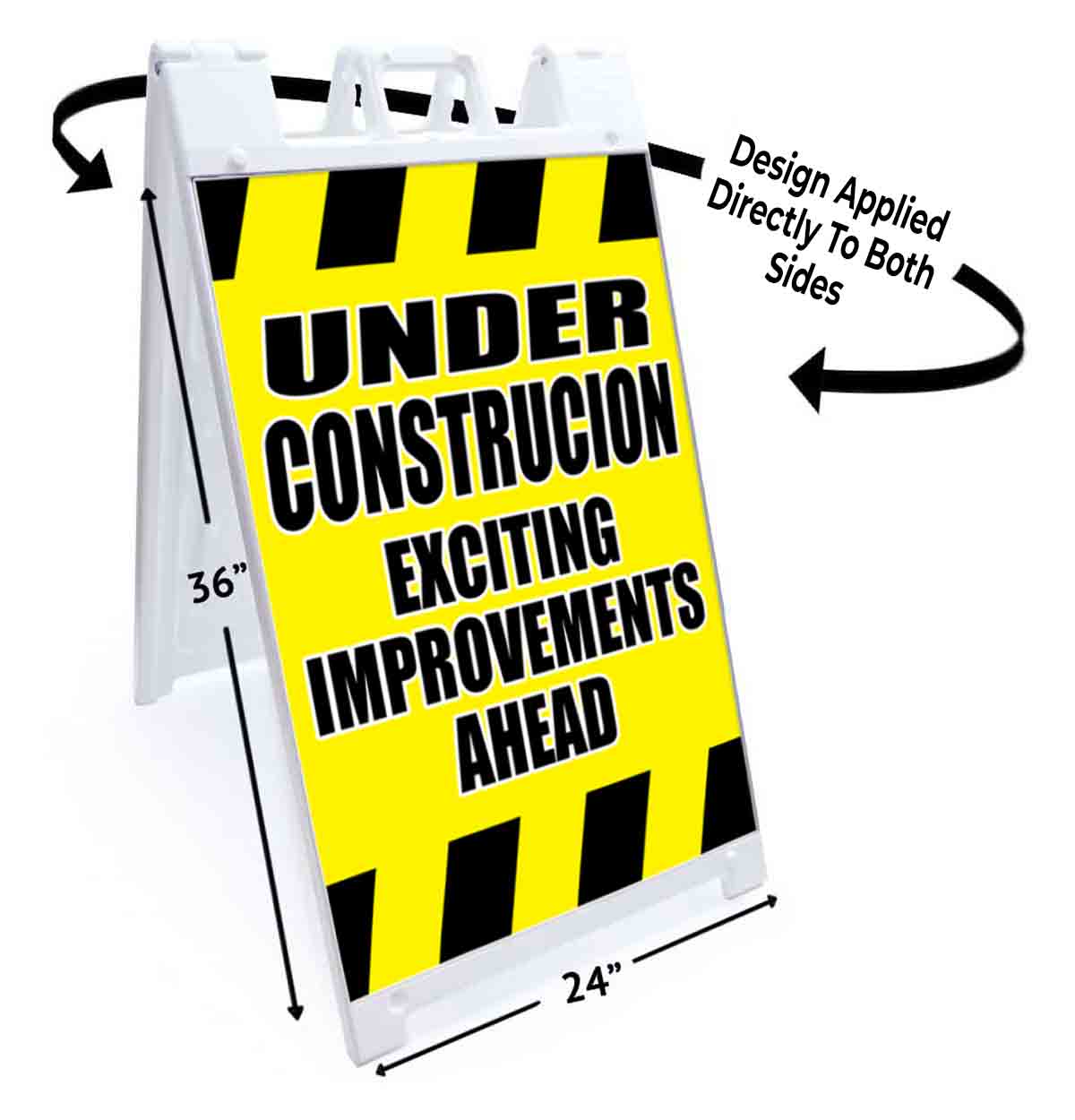 UNDER CONSTRUCTION Signicade 24×36 Aframe Sidewalk Decal Sign Banner BUILDING